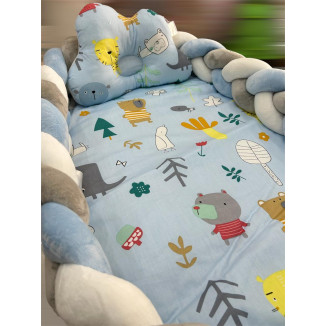 بيبي نيست مع جدلة قابلة للفك -ازرق حيوانات وغابة