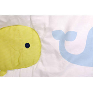 طقم مفرش سرير أطفال -6  قطع - موديل "عالم الحيتان