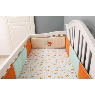  طقم سرير أطفال – تصميم الغابة والثعالب اللطيفة 