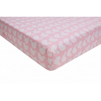 طقم مفروشات سرير أطفال – تصميم الطيور والزهور (5 قطع)