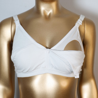 ستيانة رضاعة بدون حشوة- ابيض