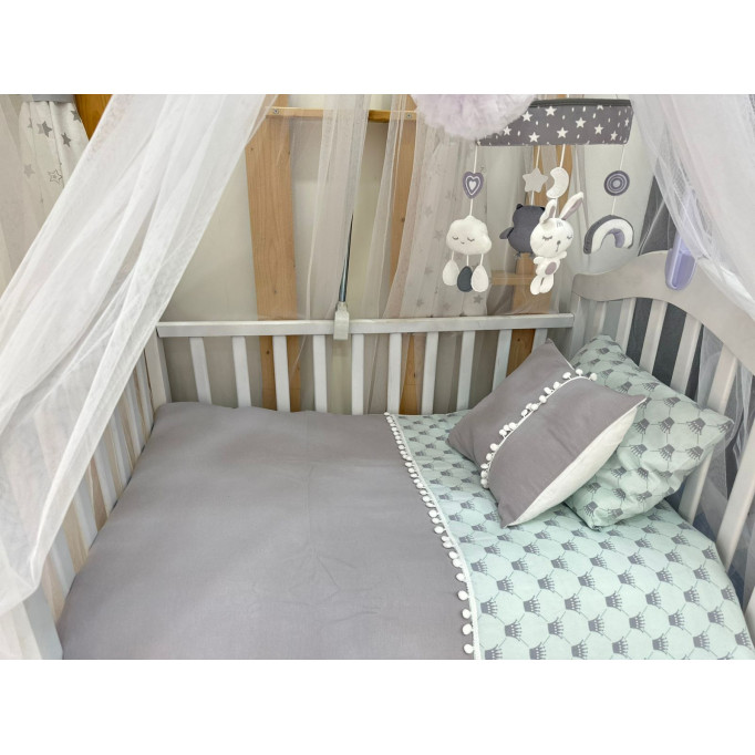 مفرش سرير بيبي بقماشة الفلانيل القطني