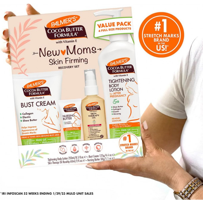 بالمرز مجموعة استعادة البشرة الجديدة من تركيبة زبدة الكاكاو (مجموعة من 4 قطع)