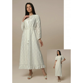 قميص نوم حمل صيفي مع روب كتان