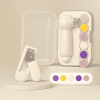 مجموعة العناية بأظافر الأطفال والرضّع – مبرد كهربائي ناعم مع إضاءة وعلبة تخزين و6 رؤوس
